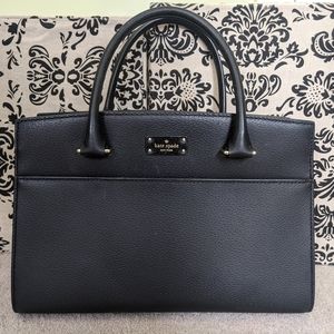 Kate Spade Caley Grove Street Leather Satchel - Black